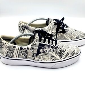 Vans Harry Potter x ComfyCush Era Newspaper Mens 10.5 Sneakers Shoes Slip-On